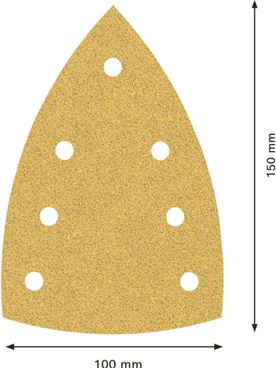 Actual product image Bosch Professional Zubehör Expert C470 Sandpaper with 7 holes for multi-sander, 100 x 150 mm, G 60, 10-pcs. (60)