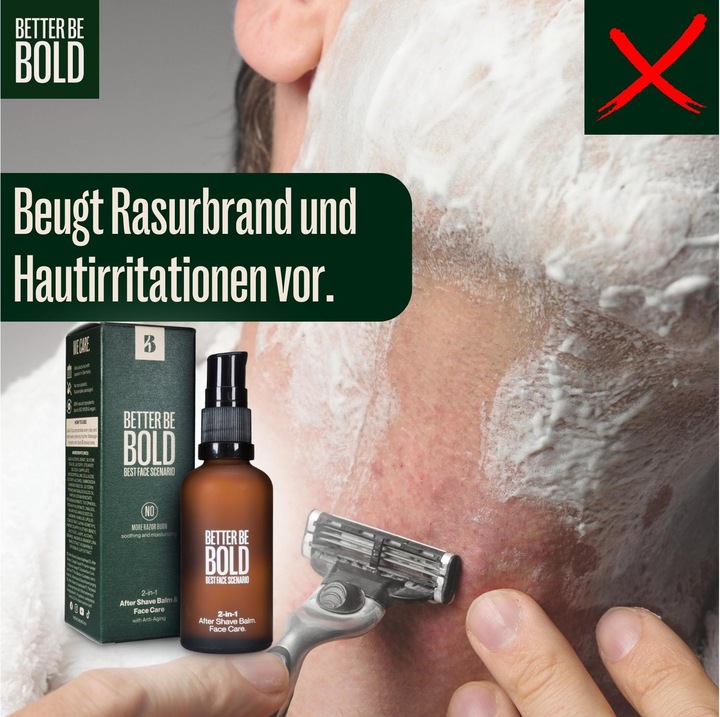 Produktbild Better be bold 2-in-1 Aftershave Balm & Face Care (Balsam, 50 ml)