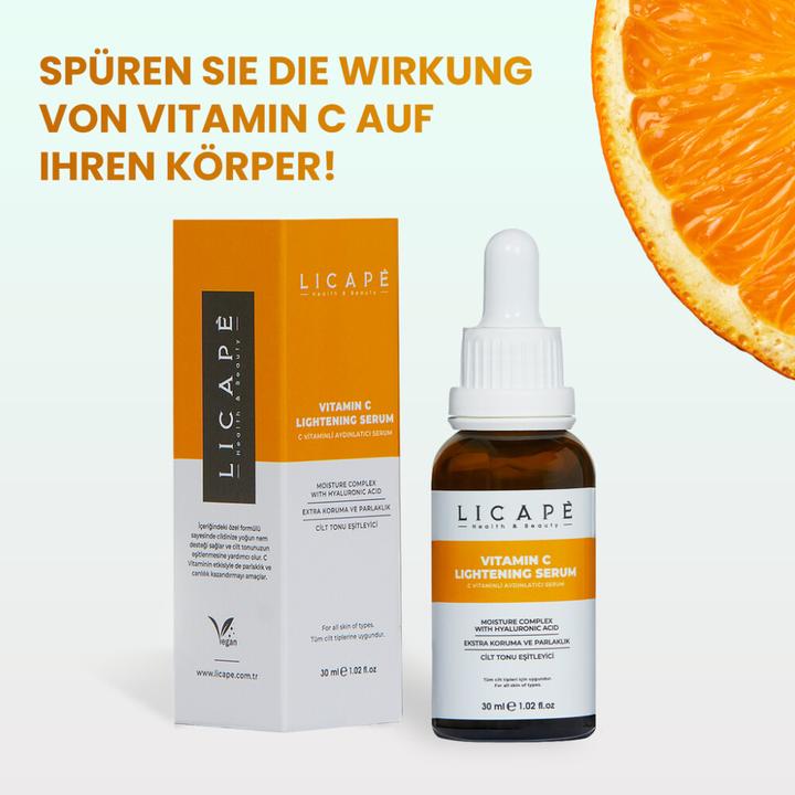 Actual product image Licape Vitamin-C-Serum 30 ml – Leuchtkraft & Feuchtigkeit für strahlende Haut (30 ml)