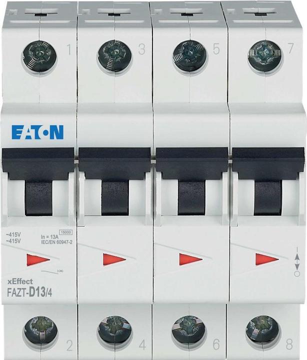 Immagine prodotto Eaton Interruttore automatico, 13 A, 4p, 240989