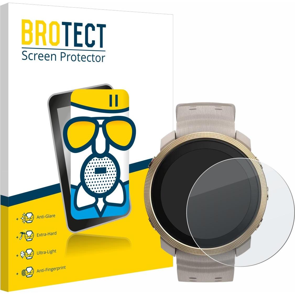 BROTECT Schutzglas Schutzfolie Glas Folie Displayschutz matt, Smartwatch Schutzfolie, Grau