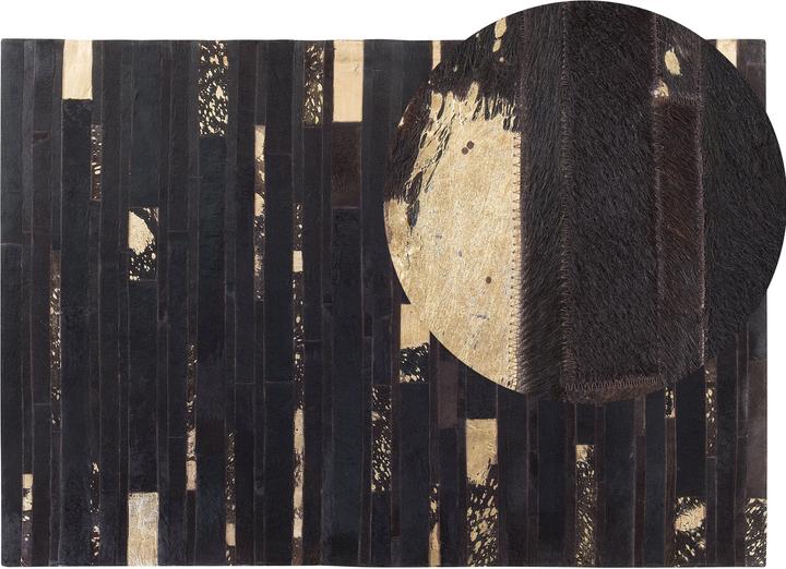 Productafbeelding Beliani Tapijt koeienhuid bruin-goud 140 x 200 cm Patchwork ARTVIN (140 x 200 cm)