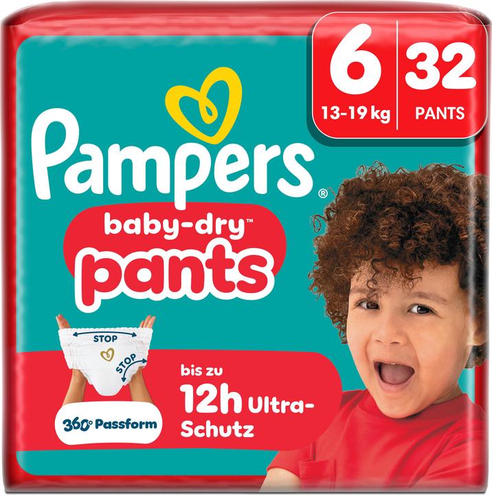 Productafbeelding Pampers Baby Dry Pants Gr.6 Extra Large 13-19kg Windeln Sparpack 32 Stück (Gr. 6, 32 Pcs.)