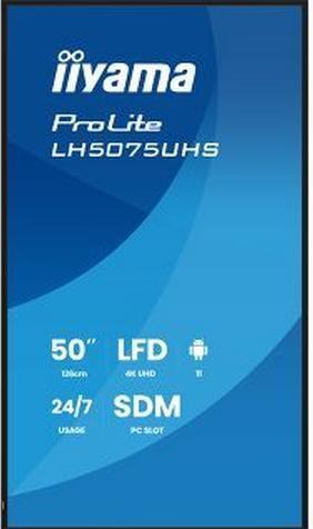 Actual product image iiyama 50" 3840x2160, UHD VA panel, Haze 25%, 5 (3840 x 2160 Pixels, 49.50")
