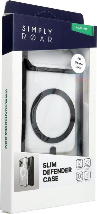 Produktbild Roar Back panel cover case SLIM DEFENDER compatible with MagSafe for IPHONE 17 Air black (Apple iPhone 17 Pro)
