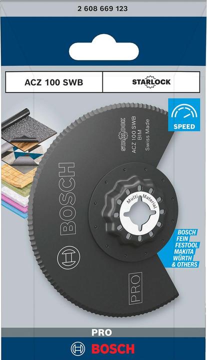 Image du produit Bosch Professional Zubehör Lame PRO ACZ 100 SWB pour outils multifonctions, 100 mm