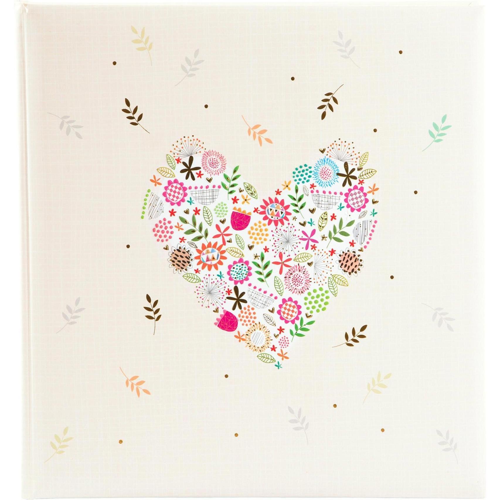 Goldbuch, Fotoalbum, Hochzeitsalbum Flowers in the Heart Mehrfarbig (31 x 32 cm)