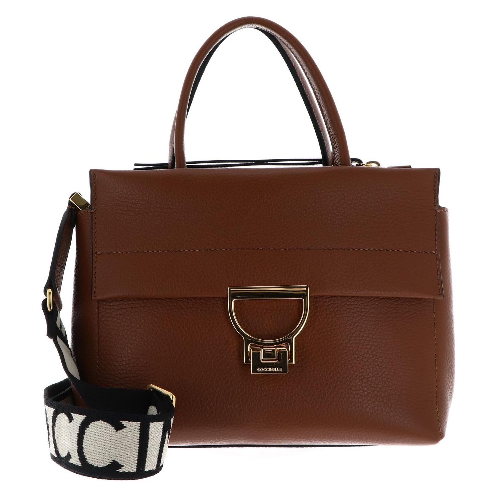 Coccinelle, Damen, Handtasche, Arlettis Signature Handbag Grained Leather, Braun
