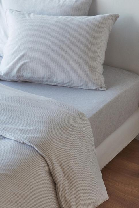 Actual product image Living Home Melange Jersey Stripes (Duvet cover, 160 x 210 cm)