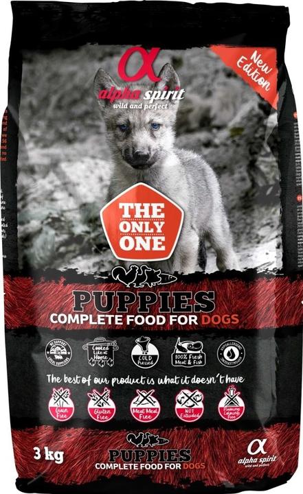 Alpha Spirit PUPPIES feed for puppies 3kg (Welpe + Kitten, 1 Stk., 3000 g)