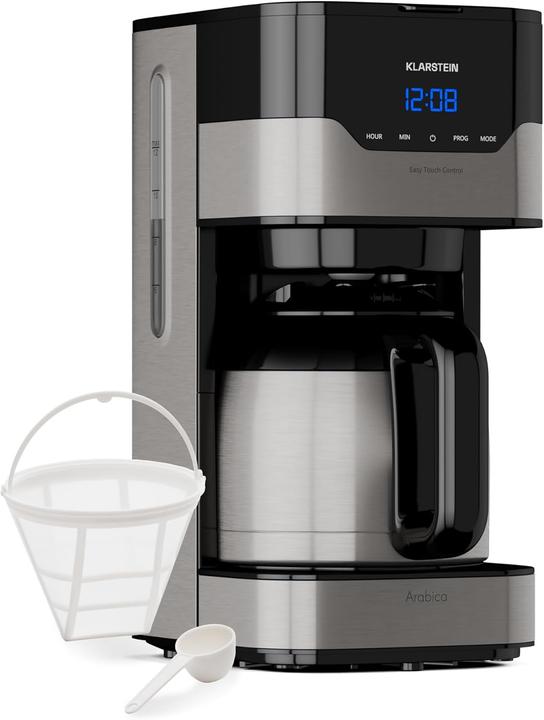 Produktbild Klarstein Kaffeemaschine Arabica, Silber Schwarz, 1.2 L