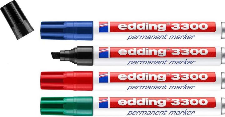 Produktbild Edding 3300 Permanentmarker farbsortiert 1,0 - 5,0 mm, 4 St. (4x)