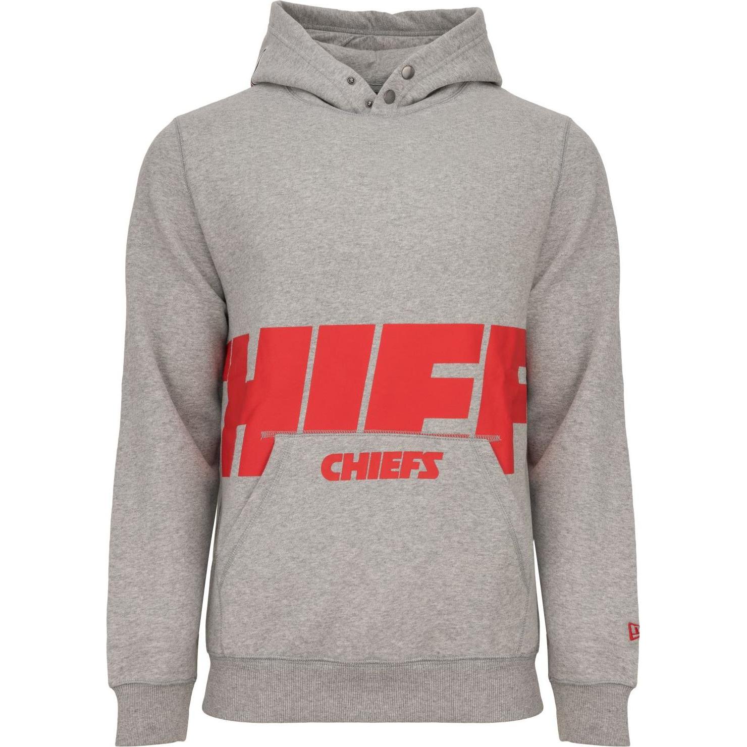 New Era, Herren, Pullover, NFL Oversized Hoody - Kansas City Chiefs M, Grau, (M)