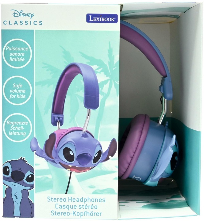 Immagine prodotto Disney Lexibook - Stitch - Cuffia pieghevole con filo (HP015D)