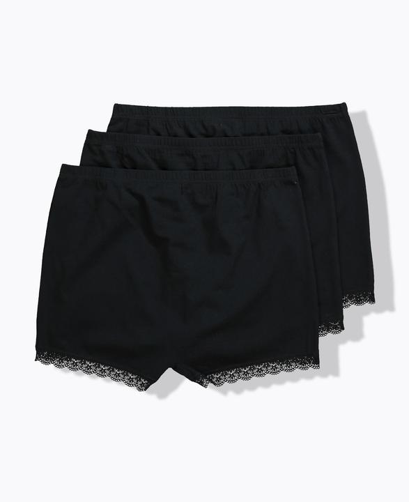 Actual product image Ulla Popken 3 Pack Lace Trim Boyshorts (50, 52, pack of 3)