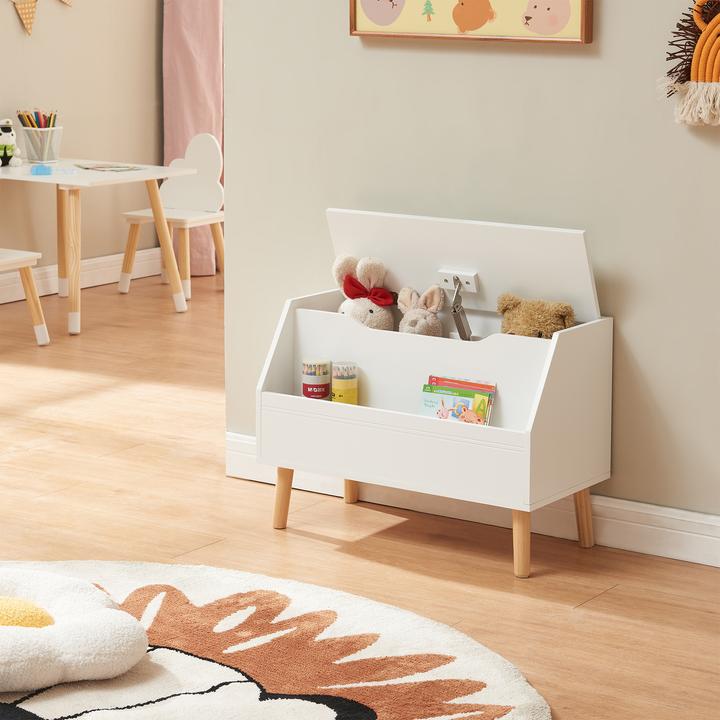 Produktbild En.Casa Spielzeugkiste Aavanrar 60x30x43 cm Weiss