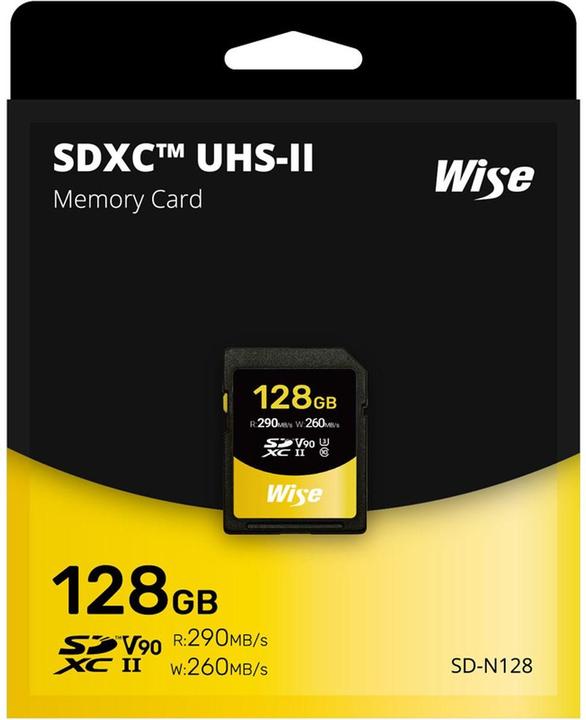 Produktbild Wise SDXC UHS-II V90 128GB (128 GB, SDXC, U3, UHS-II)