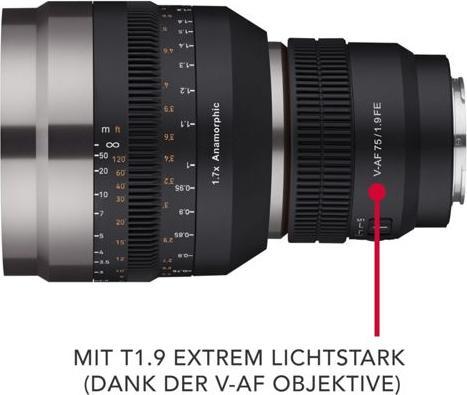 Actual product image Samyang V-AF Anamorphic Adapter