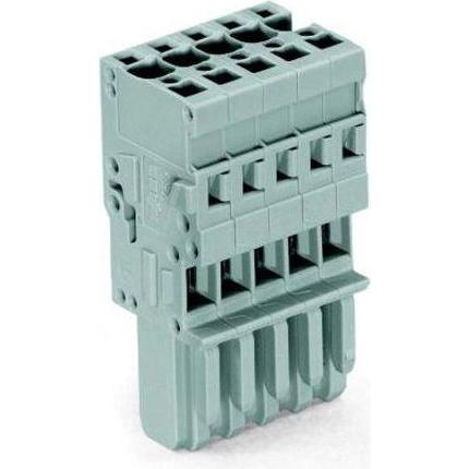 50x Wago 1 Conductor Female Plug, 5 Pole Grey (Diverse), Elektronikzubehör + Gehäuse, Grau
