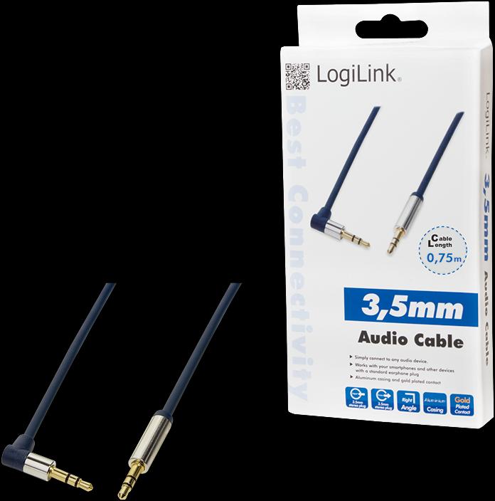 Produktbild LogiLink CA Anschlusskabel (0.75 m, 3.5mm Klinke (AUX))