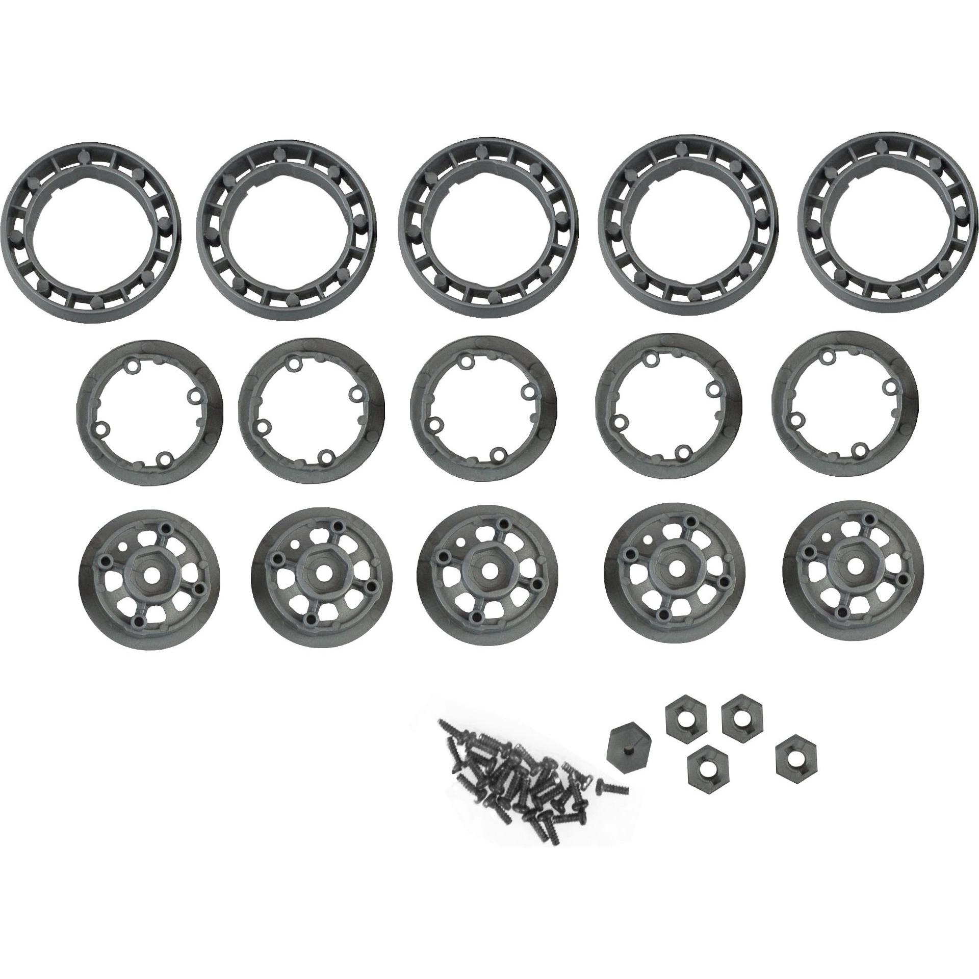 Amewi Set di ruote AM18 Bead Lock grigio