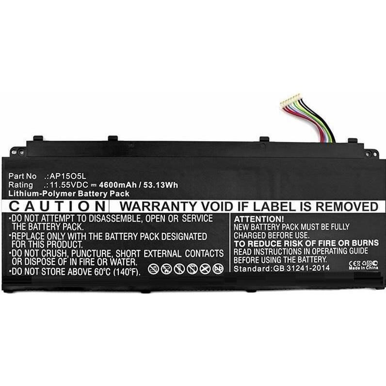 CoreParts Laptop Battery for Acer (4600 mAh), Notebook Akku, Schwarz