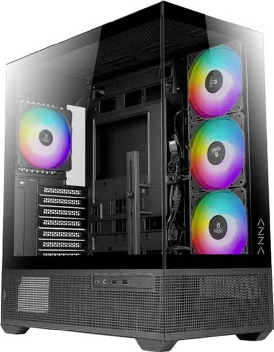 Image du produit Azza Boitier Moyen Tour ATX Tiara RGB avec panneaux vitrés (Noir) (ATX, ITX, mATX)