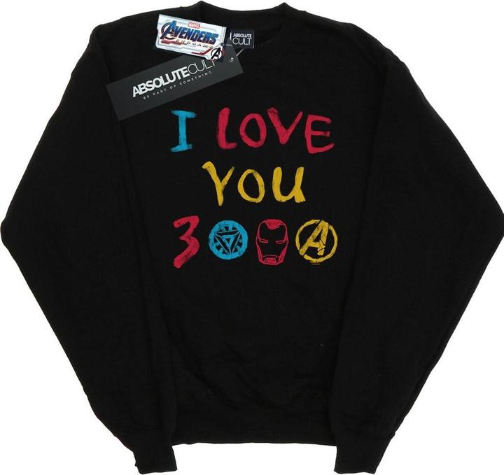 Produktbild Mädchen Avengers Endgame Ich liebe dich 3000 Buntstifte Sweatshirt (152, 158)