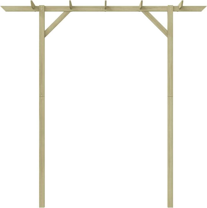 Actual product image vidaXL Garden pergola 200x40x205 cm wood (200 cm, 40 cm)