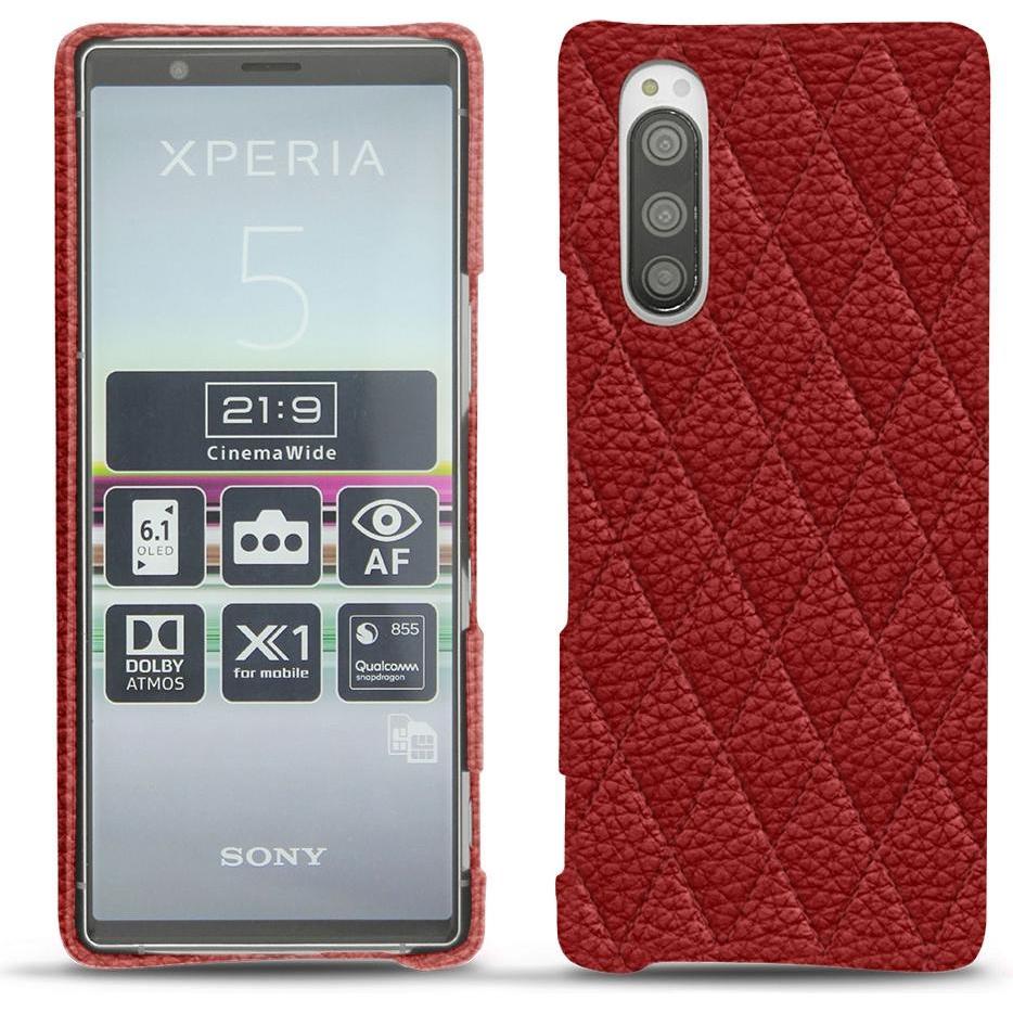 Noreve Lederschutzhülle (Sony Xperia 5), Smartphone Hülle, Rot