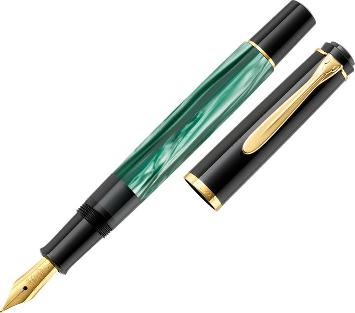 Image du produit Pelikan Stylo plume (Noir, Or, Vert, Couleur du marbre, 1 x)
