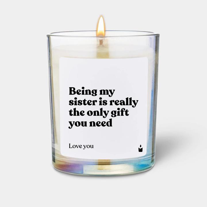 Chatty Candles Candela profumata Flowery Essere mia sorella è davvero l'unico regalo di cui hai bisogno