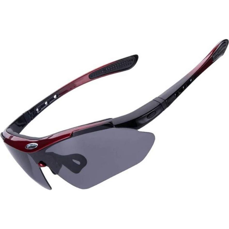Rockbros, Occhiali sportivi, Occhiali da ciclismo 10141 fotocromatici UV400 - rossi (Rosso), Rosso