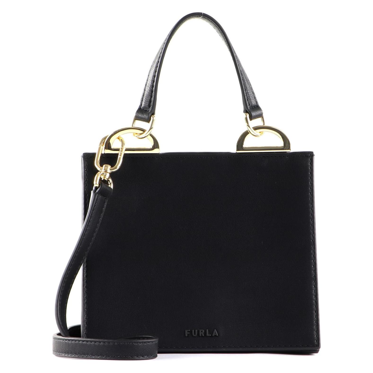 Furla, Damen, Handtasche, Linea Futura Roxy Mini Top Handle Bag, Schwarz