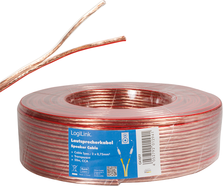 Actual product image LogiLink CA Speaker cable (50 m, 0.75 mm²)