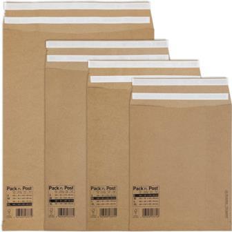 Mailmedia, Versandtasche + Luftpolstertasche, E-Commerce Faltenversandtasche, Grösse S aus recyceltem Kraftpapier, 110 g...