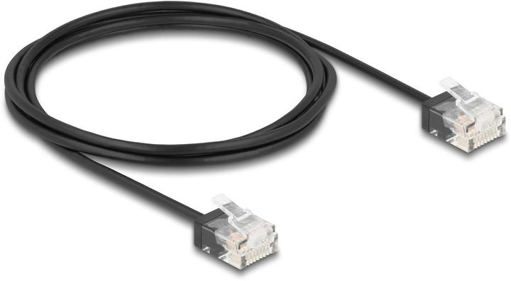 Image du produit Delock Câble réseau RJ45 Cat.6 UTP Ultra Slim 2 m noir m (UTP, CAT6, 2 m)