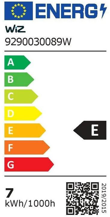 Energie-Label WiZ Milchglas (E27, 7 W, 806 lm, 1 x, E)
