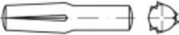 Actual product image Toolcraft Notched dowel pin (Ø x L) 10 mm x (25 pcs., 36 mm)