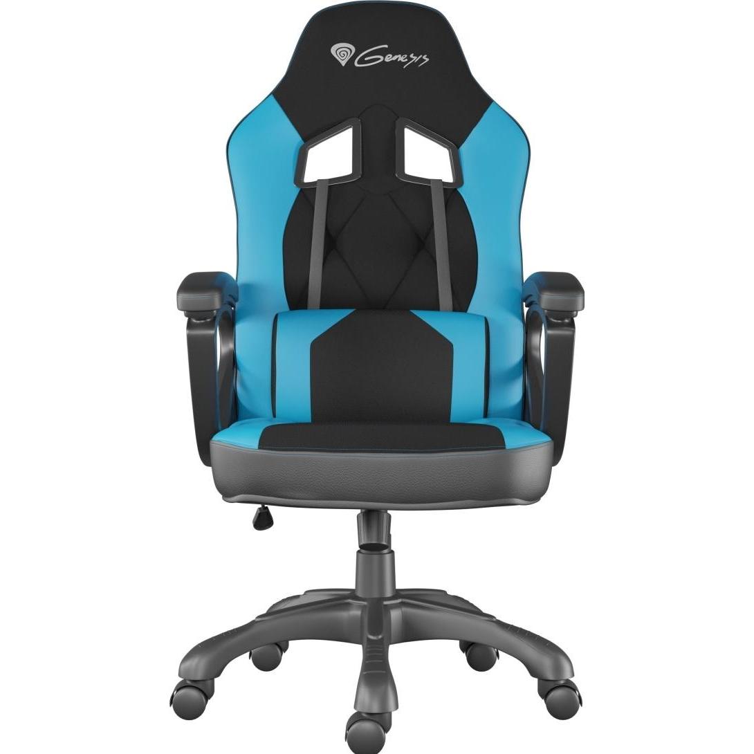Genesis SX33 PC-Gamingstuhl Gepolsterter Sitz, Gaming Stuhl, Schwarz, Blau
