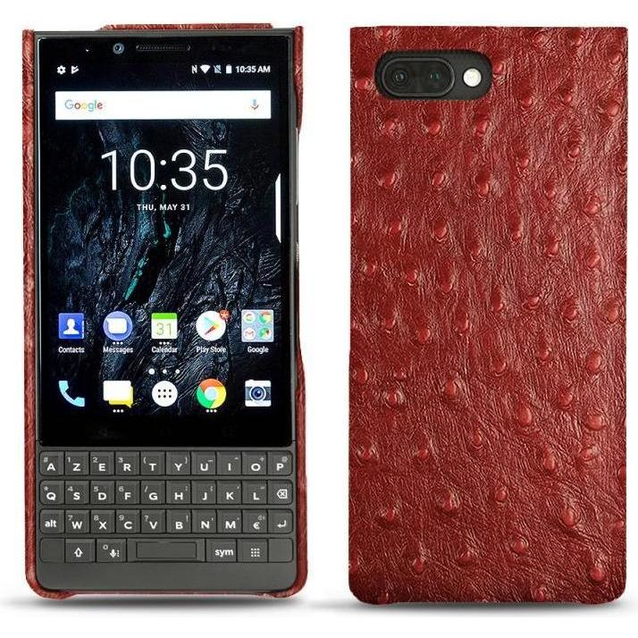 Noreve Lederschutzhülle (Blackberry KEY2), Smartphone Hülle, Rot