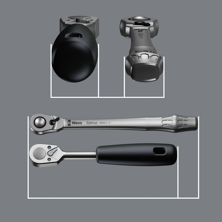 Immagine prodotto Wera 8004 Un cricchetto metallico Cyclops (1/4")