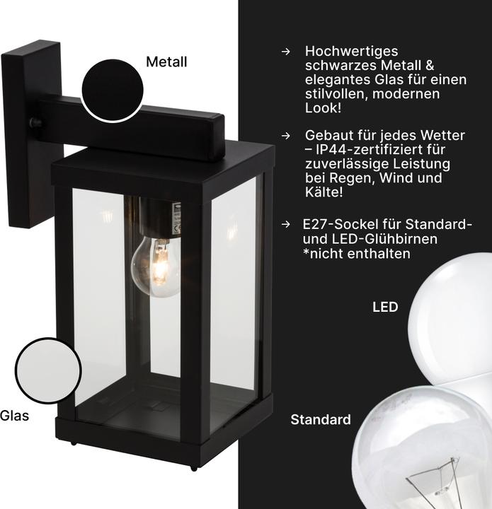 Produktbild Brilliant Aussenwandleuchte Gaia (E27, IP44)