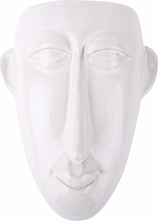 present time Blumentopf Wand, Maske lang, Weiss