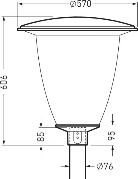 Produktbild Trilux LED-Mastaufsatzleuchte (2600 lm, IP65)