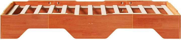 Image du produit VidaXL Lit en bois massif sans matelas Empilable Marron cire 80x200 cm Cadre de lit (80 x 200 cm)