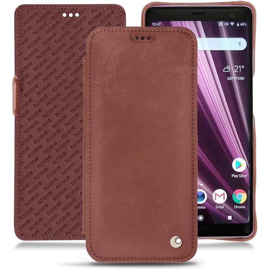 Noreve Lederschutzhülle horizontal (Sony Xperia XZ3), Smartphone Hülle, Rot