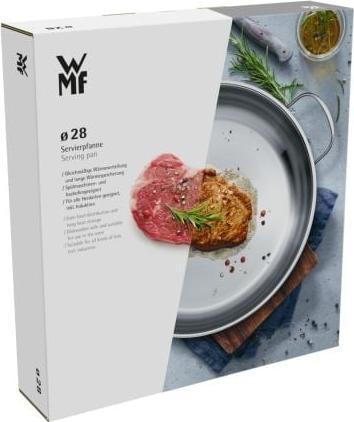 Immagine prodotto WMF Padella in acciaio inox 28 cm Gourmet Plus Induction non rivestita (28 cm, Padella per friggere, Acciaio inossidabile)