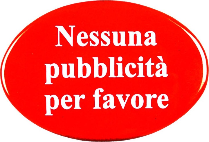 Immagine prodotto Münder Nessuna pubblicità per favore Cartello smaltato ovale 6 x 4 cm