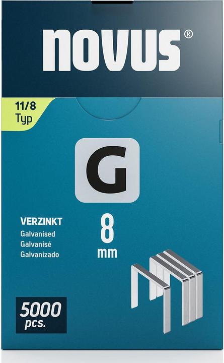 Actual product image Novus Flat wire staples G 11 8mm 5000 pcs.